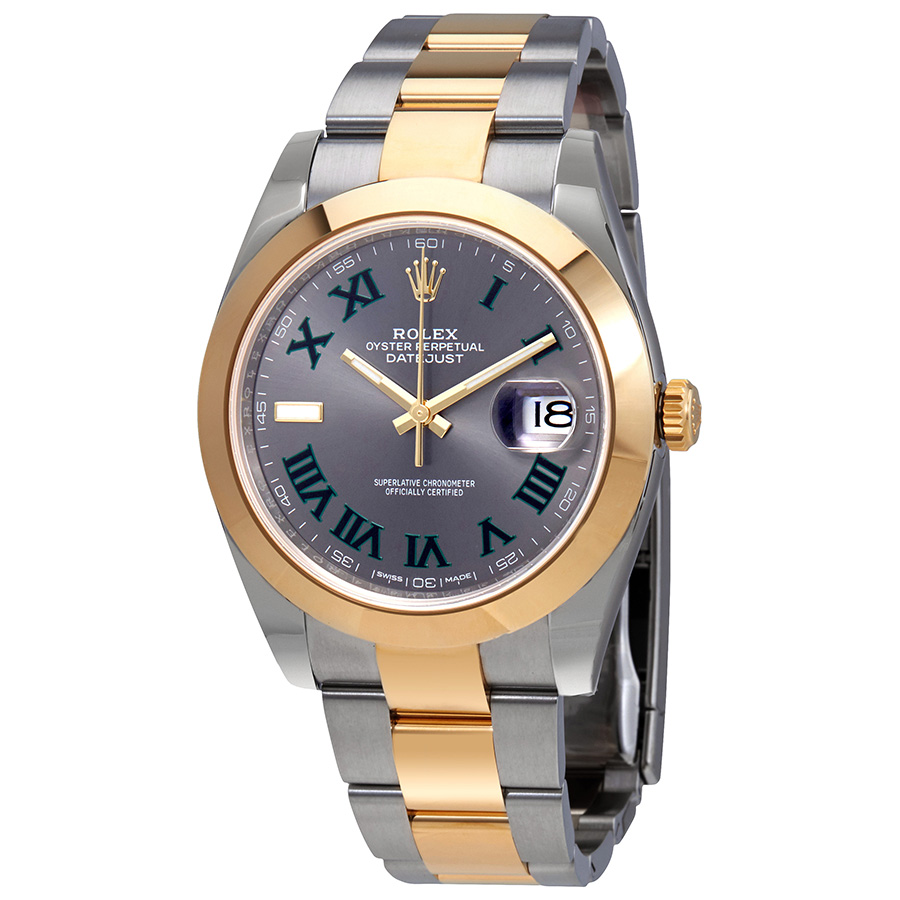 Preowned Rolex Datejust 41 Slate Dial Automatic Mens Steel and 18kt Yellow Gold Oyster Watch 126303GYRO