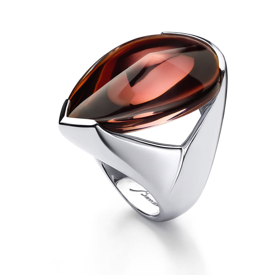 Baccarat 'Psydelic' Wine Crystal Ring Size 5.75 2810400