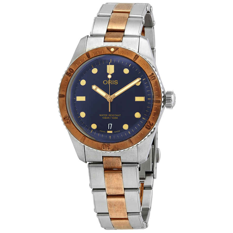 Oris Divers Sixty-Five Automatic Blue Dial Mens Steel and Bronze Watch 01 733 7707 4355-07 8 20 17