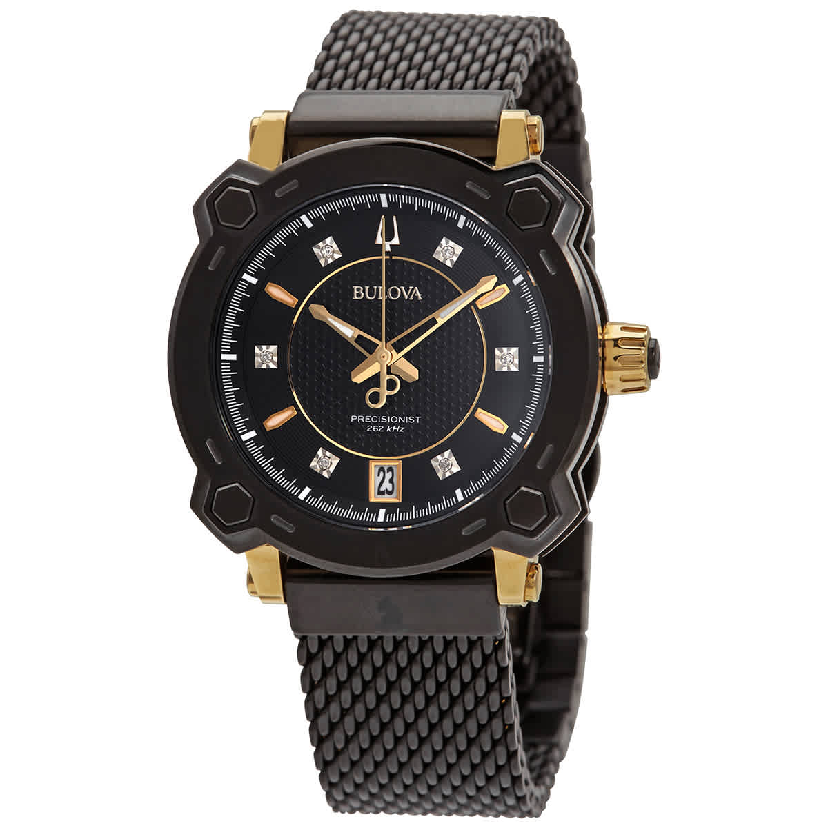 Bulova Grammys Precisionist Quartz Diamond Black Dial Ladies Watch ...