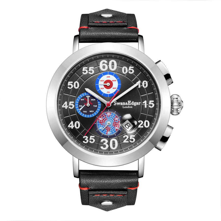 Swan Edgar In Flight Automatic Black Dial Mens Watch SE1881 180$