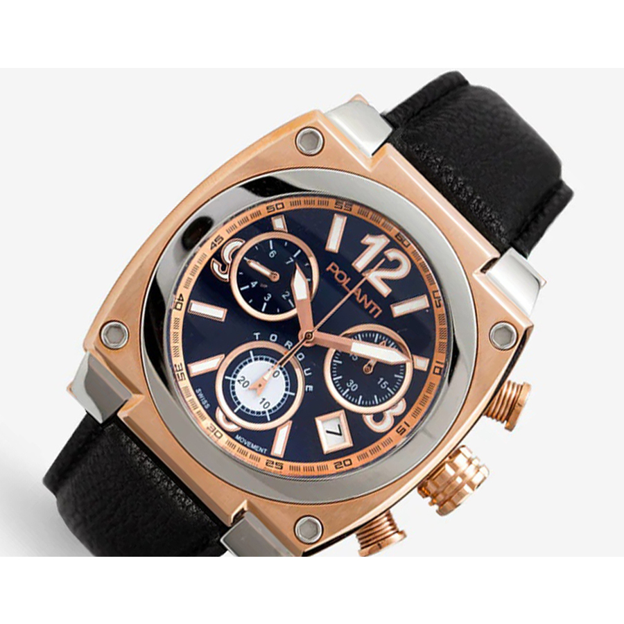Polanti Torque Ii Chrono Chronograph Blue Dial Mens Watch PLT2004LB-RGSV