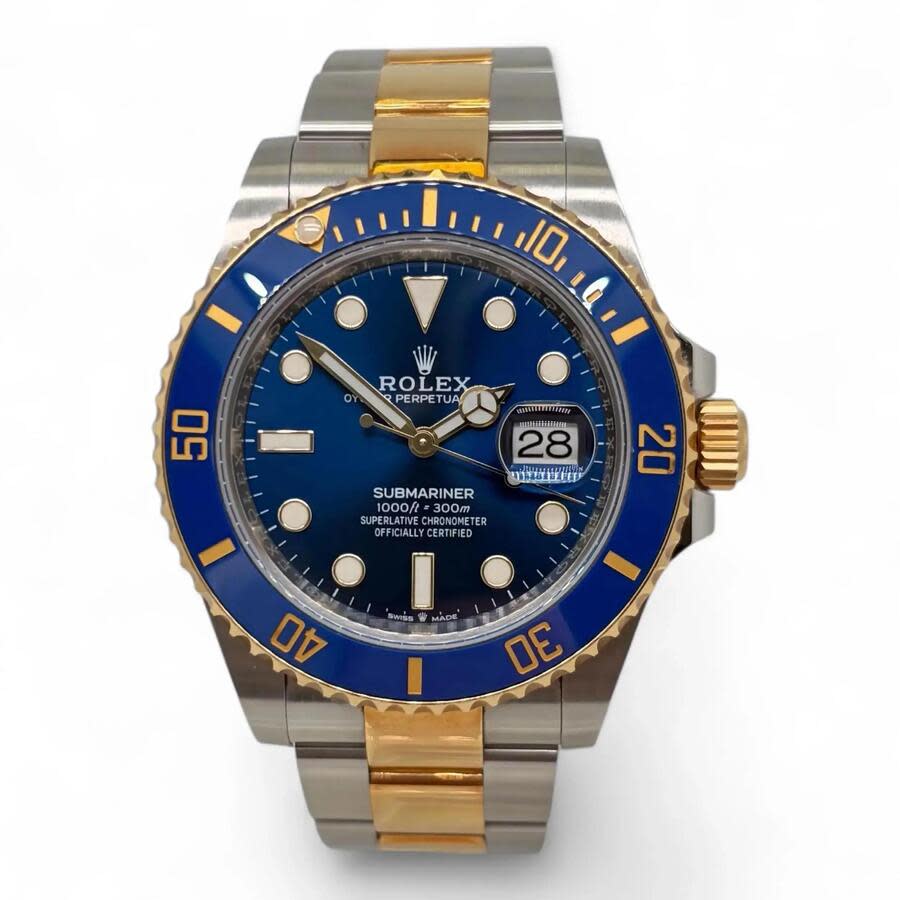 Preowned Rolex Rolex Submariner Automatic Chronometer Blue Dial Mens Watch 126613LB