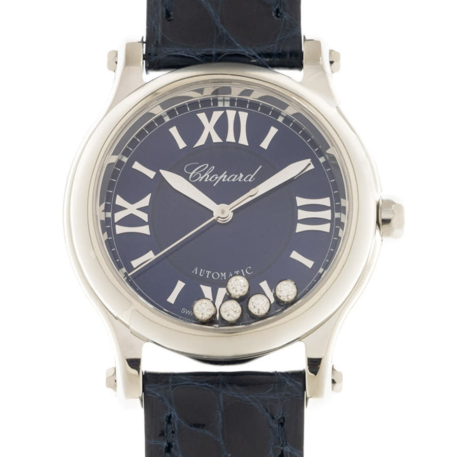 Chopard Happy Sport Automatic Chronometer Blue Dial Ladies Watch 278573-3016