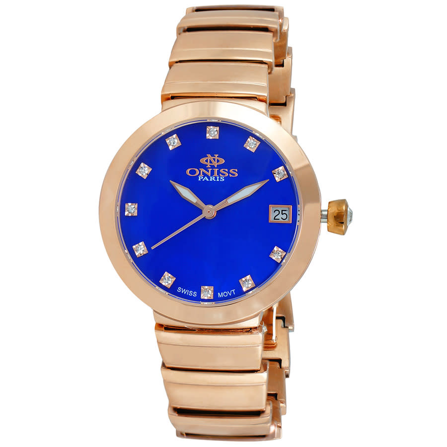 Oniss ON5559SS Quartz Blue Dial Ladies Watch ON5559SSRGBU