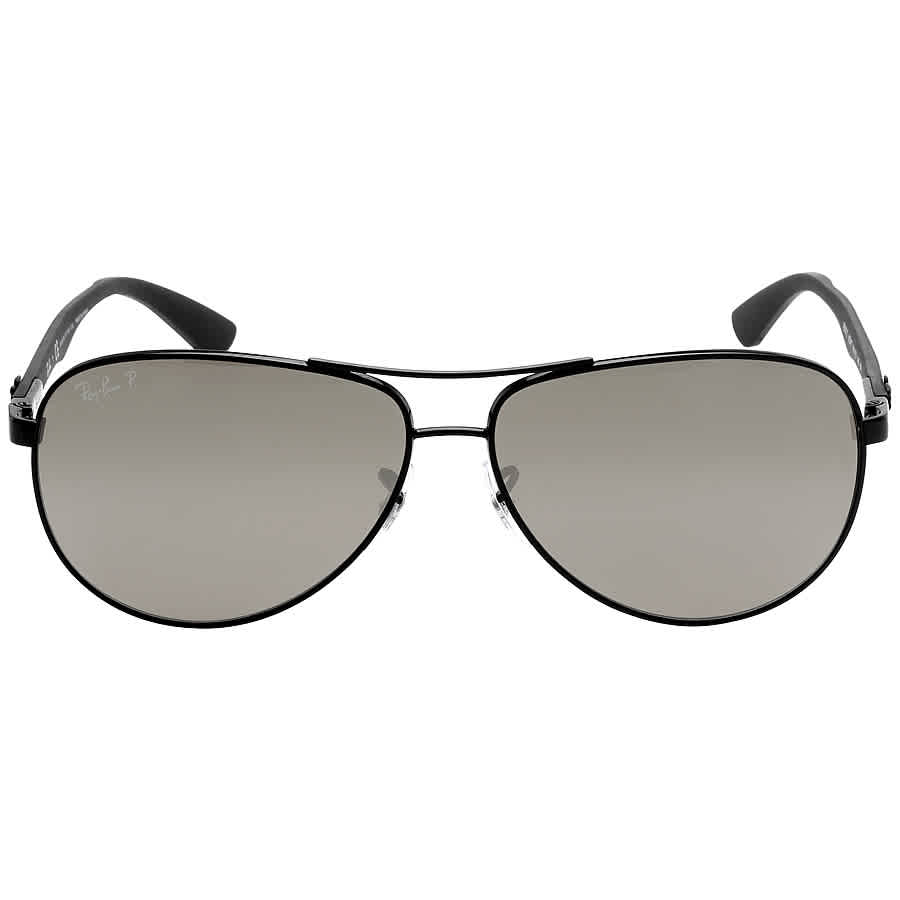 Ray-Ban Man Sunglass Carbon Fibre - Frame color: Black, Lens color: Grey Polarized