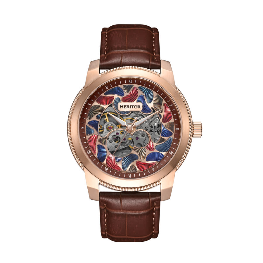 Heritor Emmanuel Automatic Brown Dial Mens Watch HERHS3705
