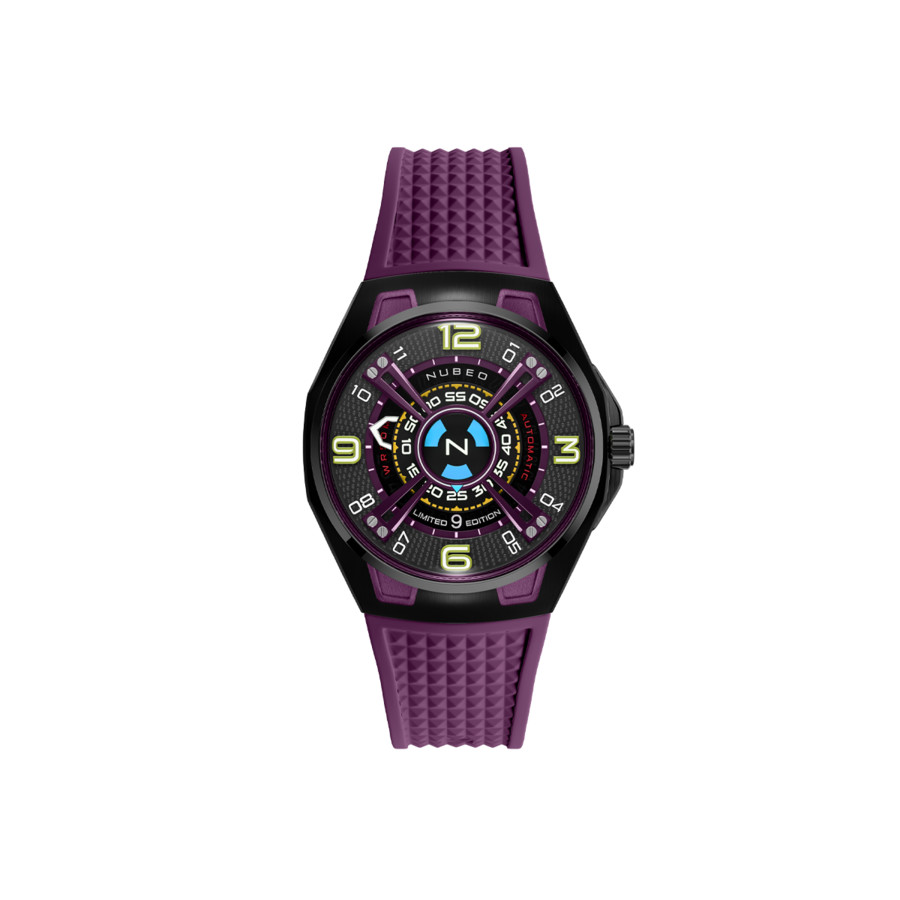 Nubeo Oao Black Dial Mens Watch NB-6094-05