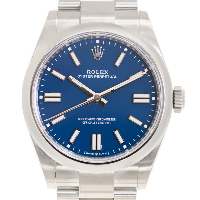 Rolex Oyster Perpetual Automatic Chronometer Blue Dial Mens Watch M1343000009