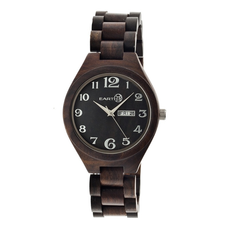 Earth Eco-Friendly Dark Brown Wood Sapwood Watch EW1602