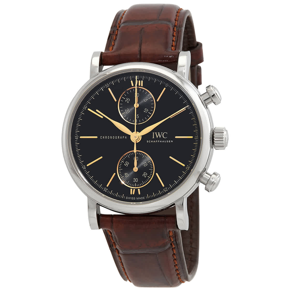 IWC Portofino Chronograph 39 Automatic Black Dial Mens Watch IW391404 5360$