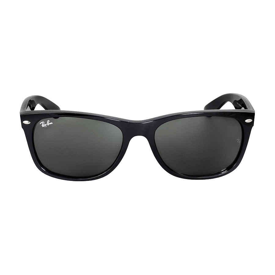 Ray-Ban Unisex Sunglass New Wayfarer Classic - Frame color: Black, Lens color: G-15 Green