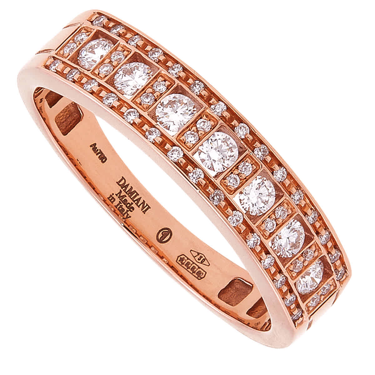 Damiani Belle Epoque 18k Rose Gold Diamond Ring Brand Size 16 US 75 2498$