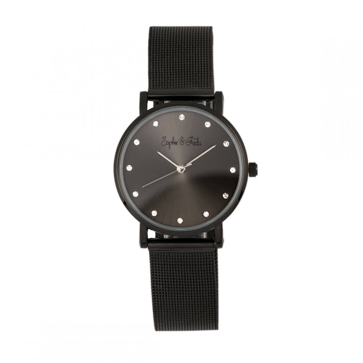 Sophie And Freda Savannah Crystal Black Dial Ladies Watch SF4203