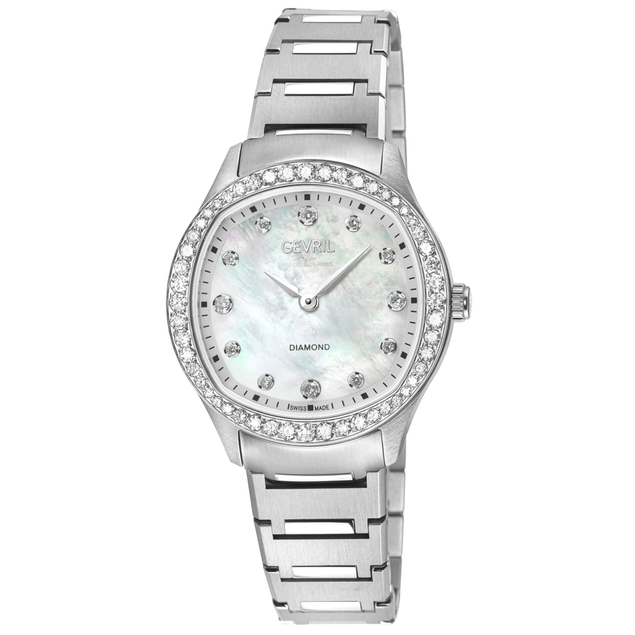 Gevril Morcote Diamond Mother of Pearl Dial Ladies Watch 19241B 1883$
