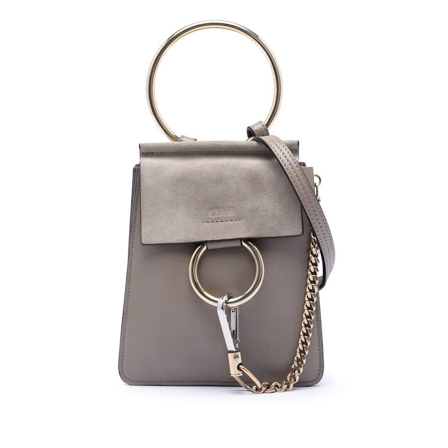 Pre-owned Chloe Mini Calfskin and Suede Faye Bracelet Bag Ladies AC6NR9OI8WQ8C1KK 619$