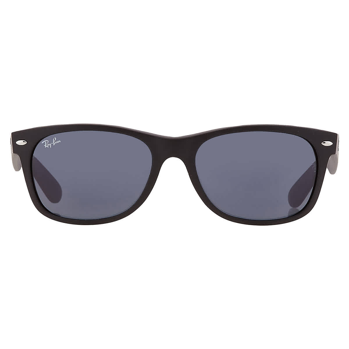 Ray-Ban Unisex Sunglass New Wayfarer Classic -  Frame color: Rubber Black, Lens color: Blue