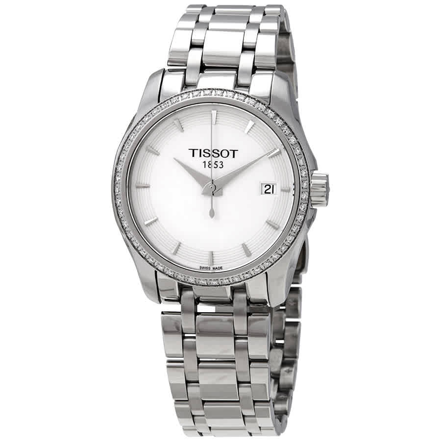 Часы тиссот с бриллиантами. Tissot t035 t-Classic Couturier. Tissot t0356271103100. Tissot t trend Couturier. Tissot Couturier Lady.