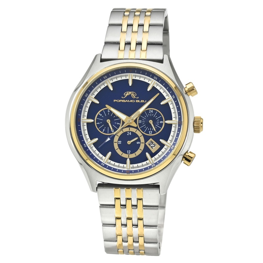 Porsamo Bleu Charlie Quartz Blue Dial Mens Watch 1262ACHS 220$