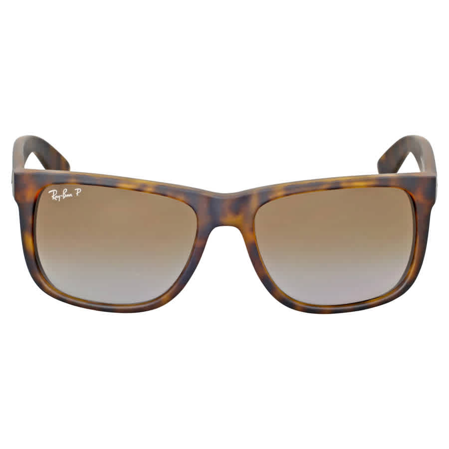 Ray-Ban Justin Classic Sunglasses, in Rubber Havana Frame/Grey Gradient Brown Lens | by West Marine