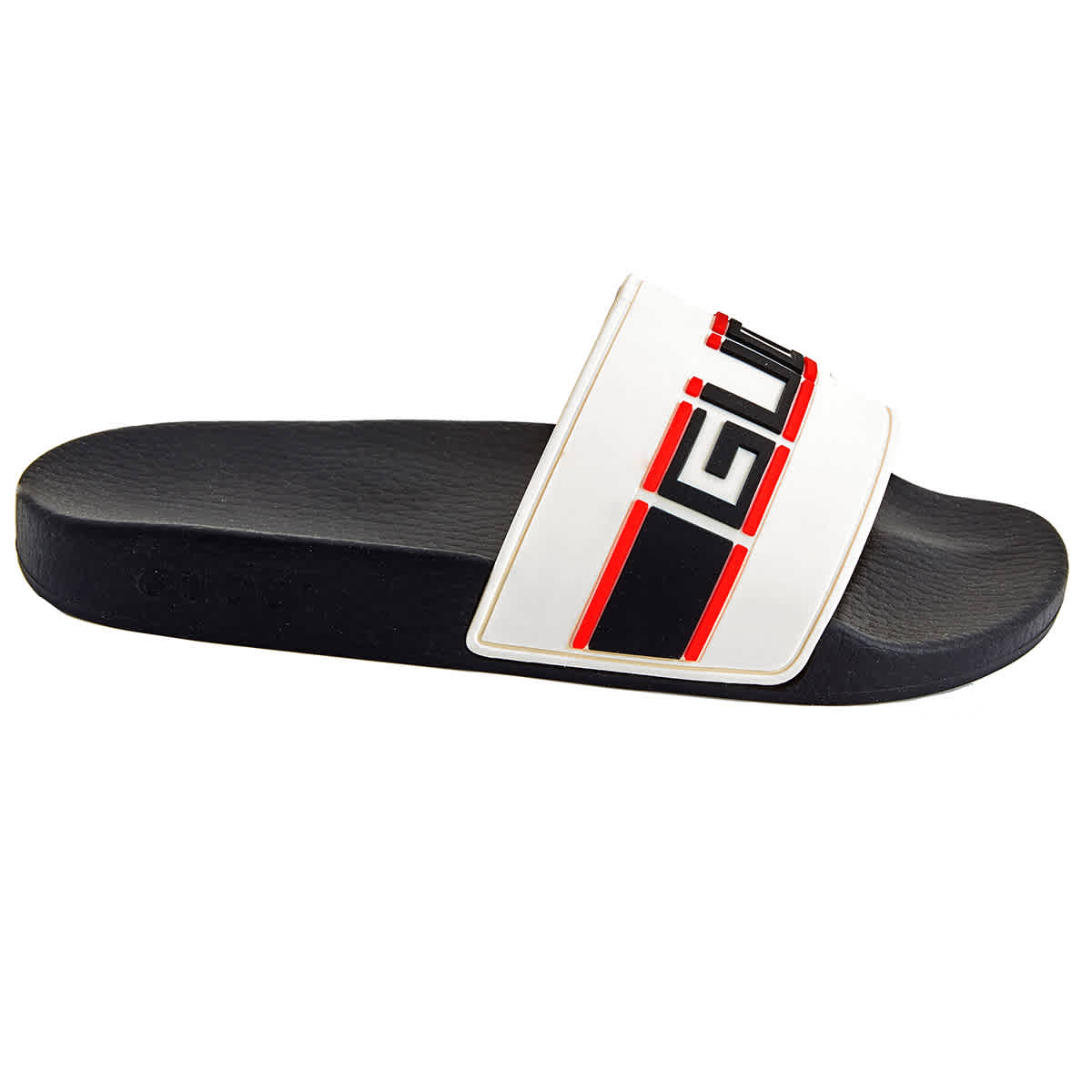 gucci stripe rubber slide sandal