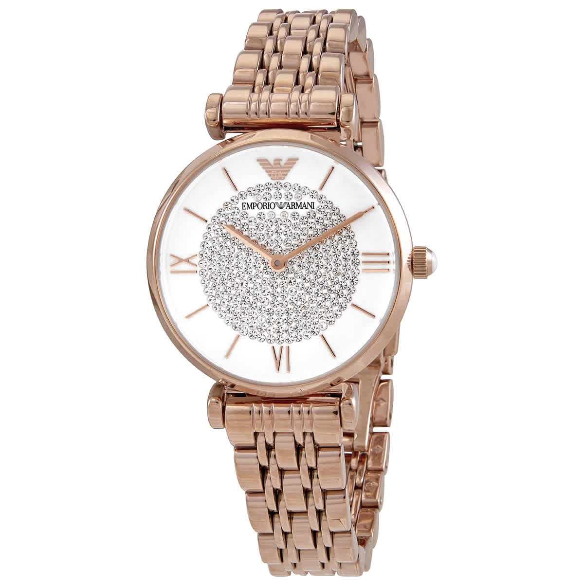Emporio Armani Glitz Quartz Crystal Pave Dial Ladies Watch AR11244 174$