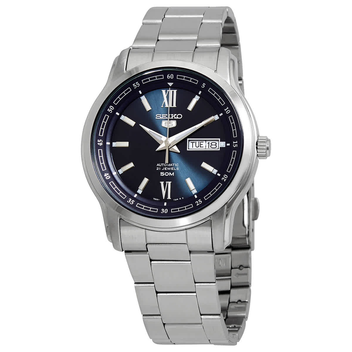 Seiko Automatic Blue Dial Stainless Steel Mens Watch SNKP17K1S 154$
