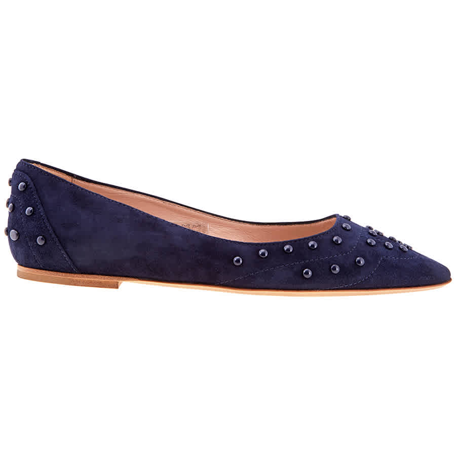 Tods Ladies Flats Navy Ballerina With 