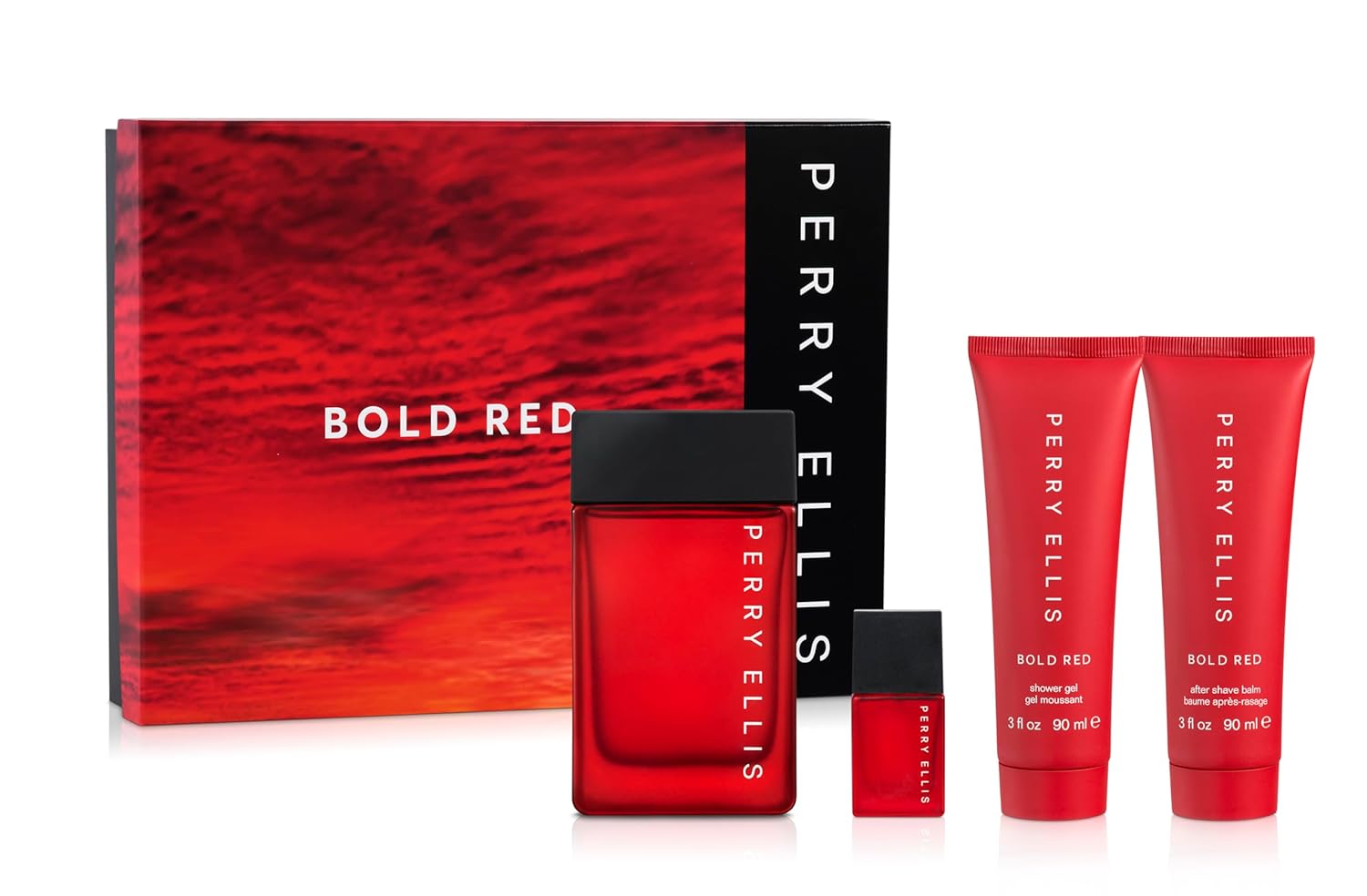Perry Ellis Mens Bold Red Gift Set Fragrances 844061015746