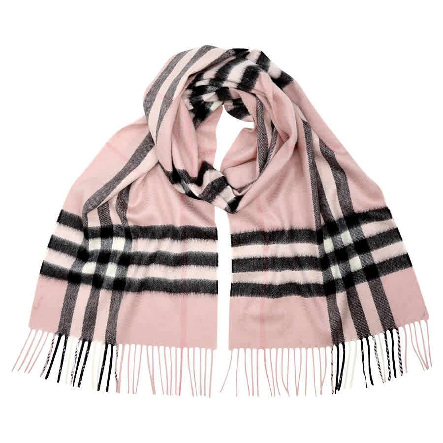 burberry giant check cashmere scarf ash rose