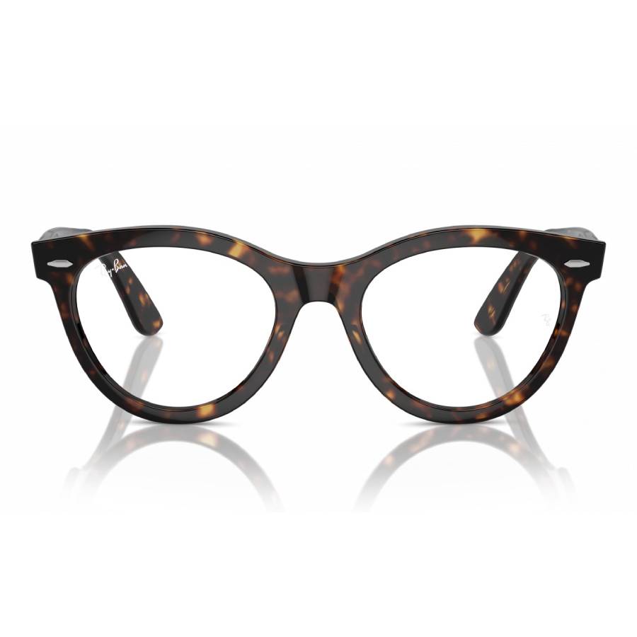 Ray-Ban Wayfarer Way Optics Eyeglasses Havana Frame Clear Lenses Polarized 54-21
