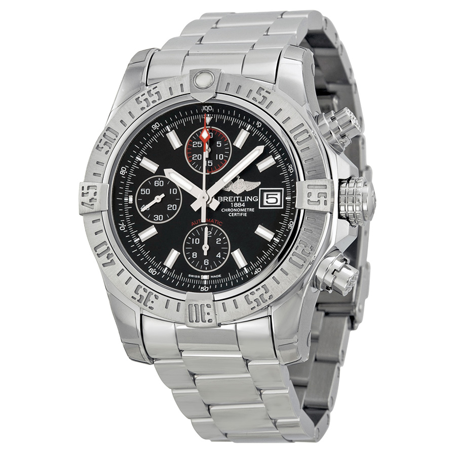 Pre-owned Breitling Avenger II Chronograph Automatic Chronometer Black Dial Mens Watch A1338111-BC32-170A 2995$