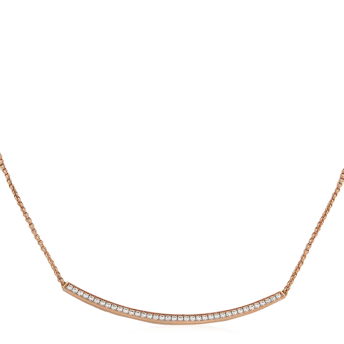 APM Monaco Rose Gold Dainty Pave Adjustable Necklace 108$