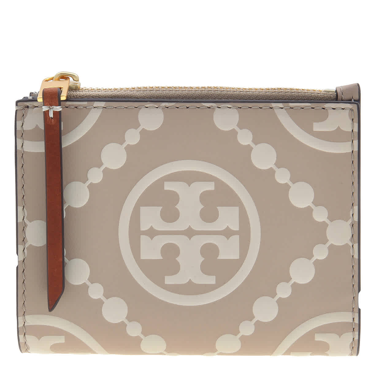 Tory Burch Monogram Contrast Bi-Fold Leather Wallet 154984-020