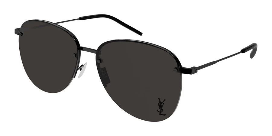 Saint Laurent SL 328/K M Asian Fit 001 Men's Sunglasses Black Size 61 - Free RX Lenses  - Free RX Lenses