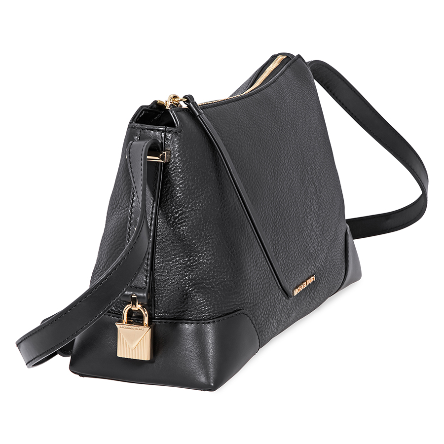 Michael Kors Crosby Medium Pebbled Leather Messenger Bag Choose color