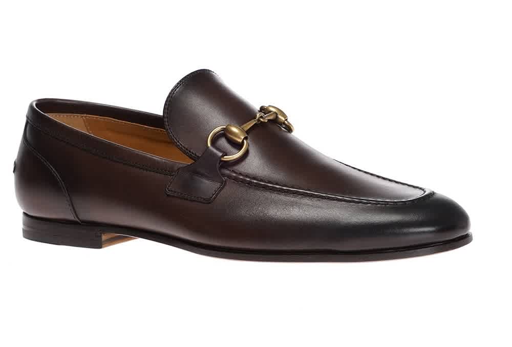 Gucci Men's Dark Brown Jordaan Leather Loafers | eBay