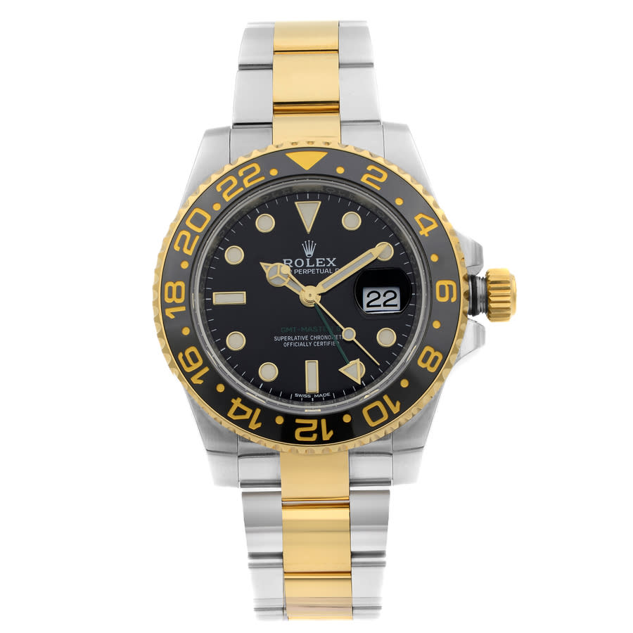 Preowned Rolex GMTMaster II GMT Automatic Chronometer Black Dial Mens Watch 116713LN