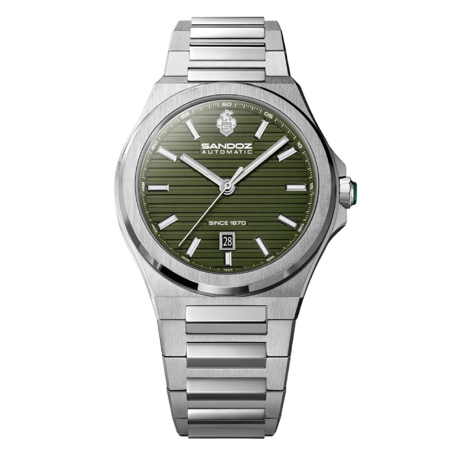 Sandoz Chanet Automatic Olive Dial Mens Watch SZWGL0000801