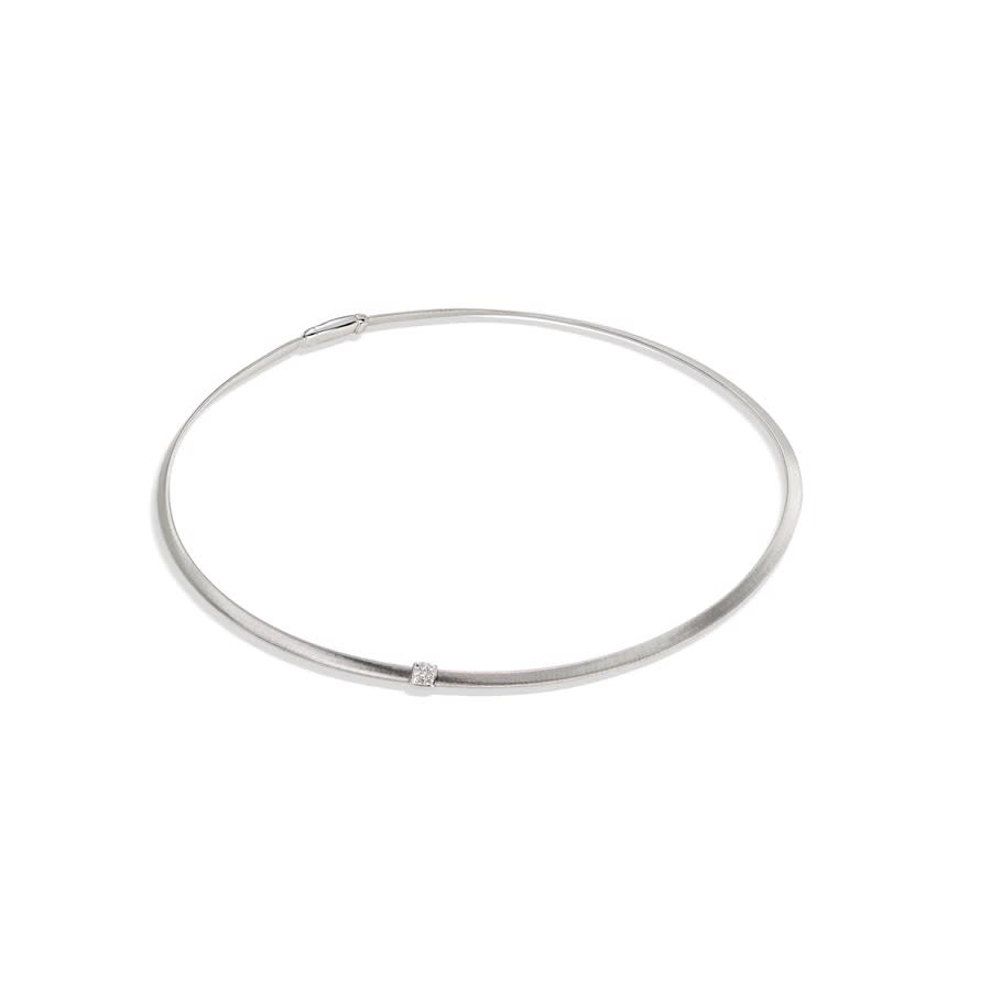 Marco Bicego Masai Collection 18K White Gold and Diamond Single Station Necklace - CG731 B W 01 6475$