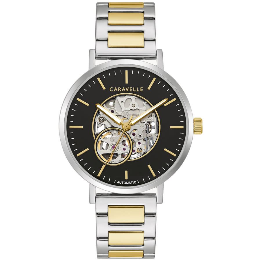 Caravelle Classic Automatic Black Dial Mens Watch 45A152