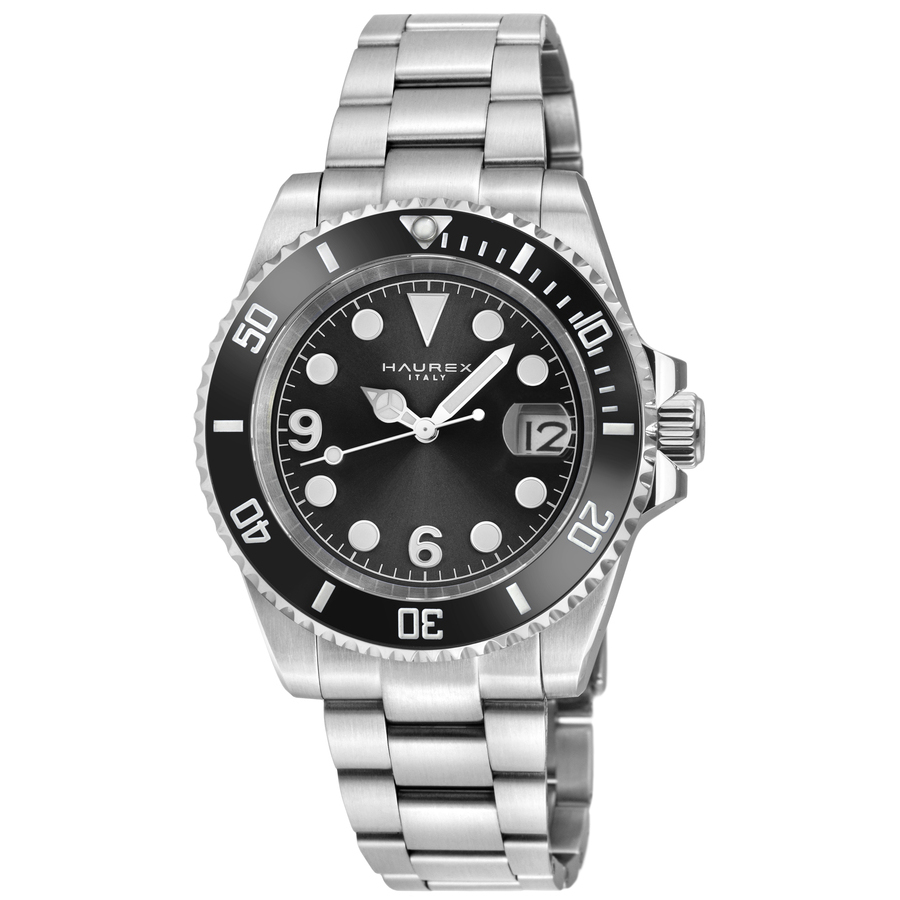 Haurex Italy Barracuda Automatic Black Dial Mens Watch 4A512UNN