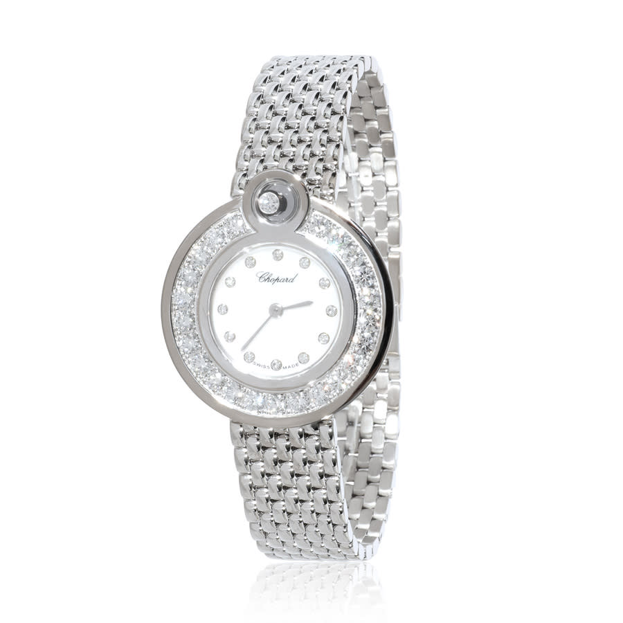 Pre-owned Chopard Happy Diamond Diamond White Dial Ladies Watch 204407-1003 20900$