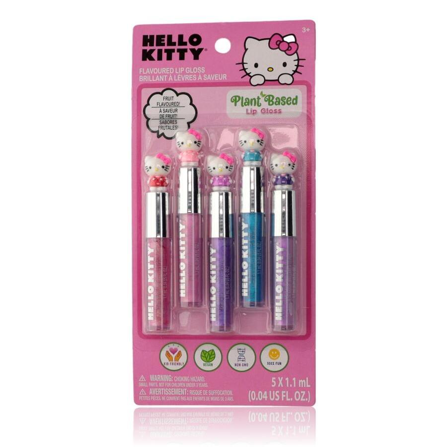 Hello Kitty Ladies 5 Piece Lip Gloss Set Gift Set Makeup 719565490170