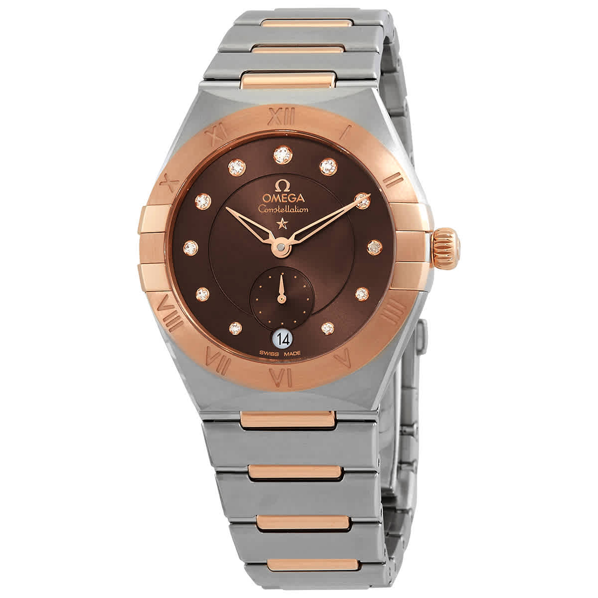 Omega Constellation Automatic Chronometer Diamond Brown Dial Ladies Watch 13120342063001