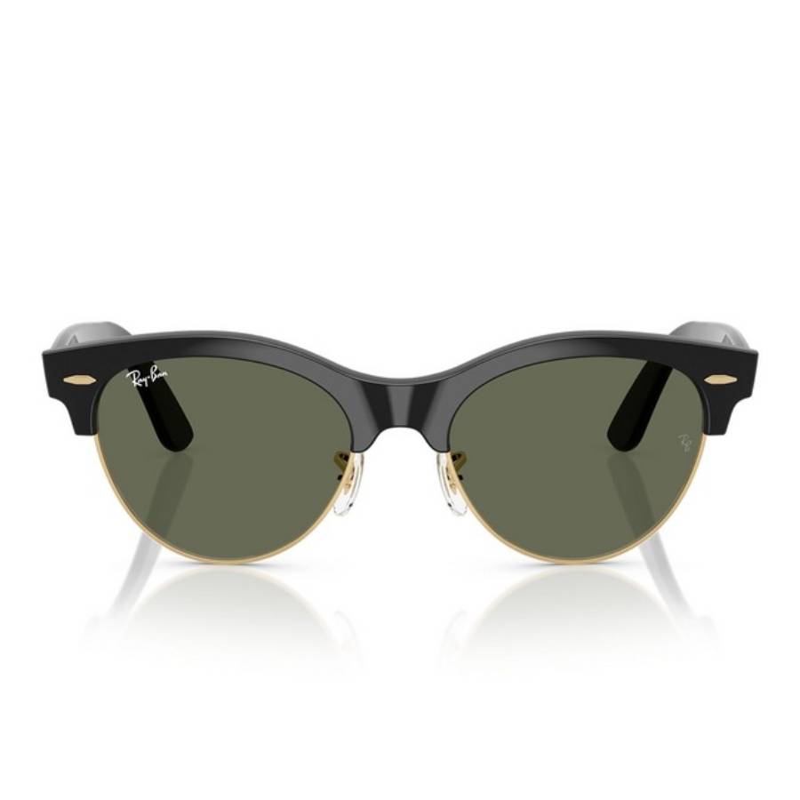 Ray-Ban Unisex Sunglass Clubmaster Way -  Frame color: Black On Gold, Lens color: Green