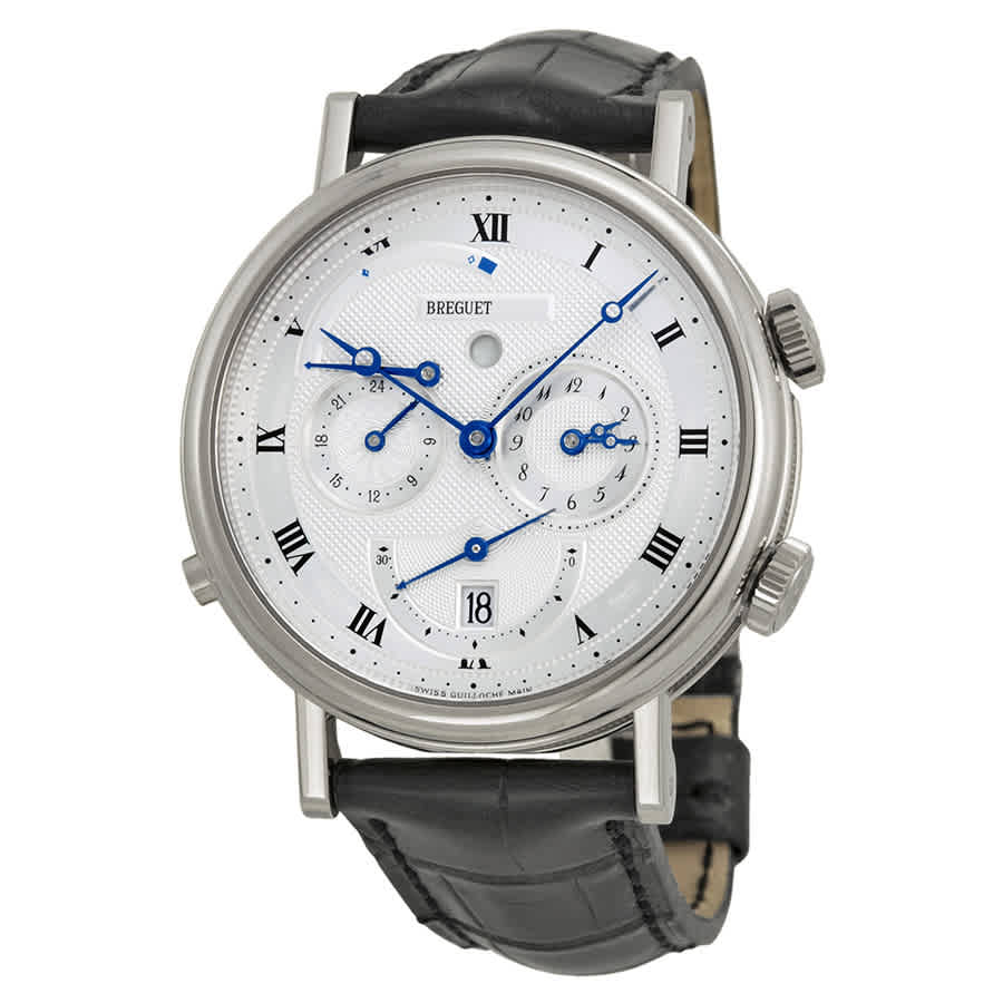 Breguet Classique Alarm White Gold Black Leather Mens Watch 5707BB129V6 27500$