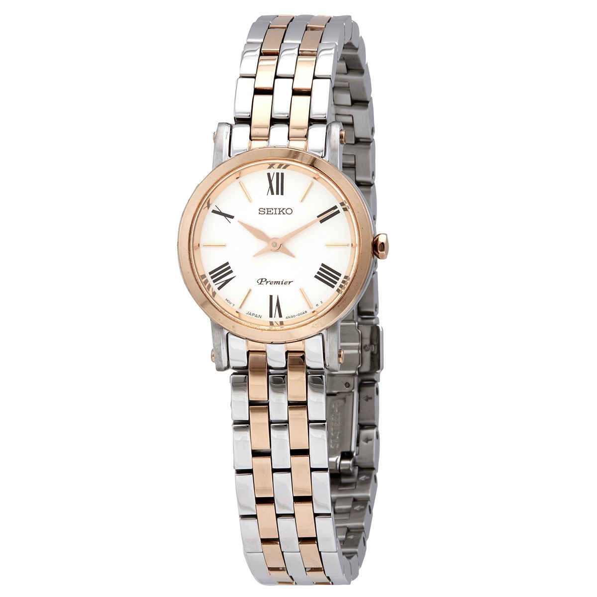 Seiko premier rose gold hot sale