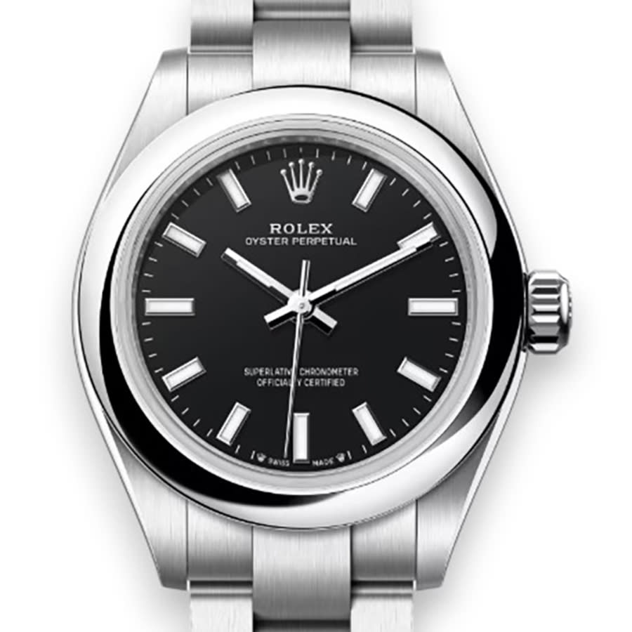 Rolex Oyster Perpetual Automatic Chronometer Black Dial Ladies Watch M2762000010