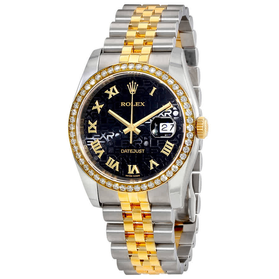 Rolex Oyster Perpetual Datejust 36 Black Dial Stainless Steel and 18K Yellow Gold Jubilee Bracelet Automatic Mens Watch 116243BKJRJ Rolex Oyster Perpetual Datejust 36 Black Dial Stainless Steel and 18K Yellow Gold Jubilee Bracelet Automatic Mens Watch 116243BKJRJ